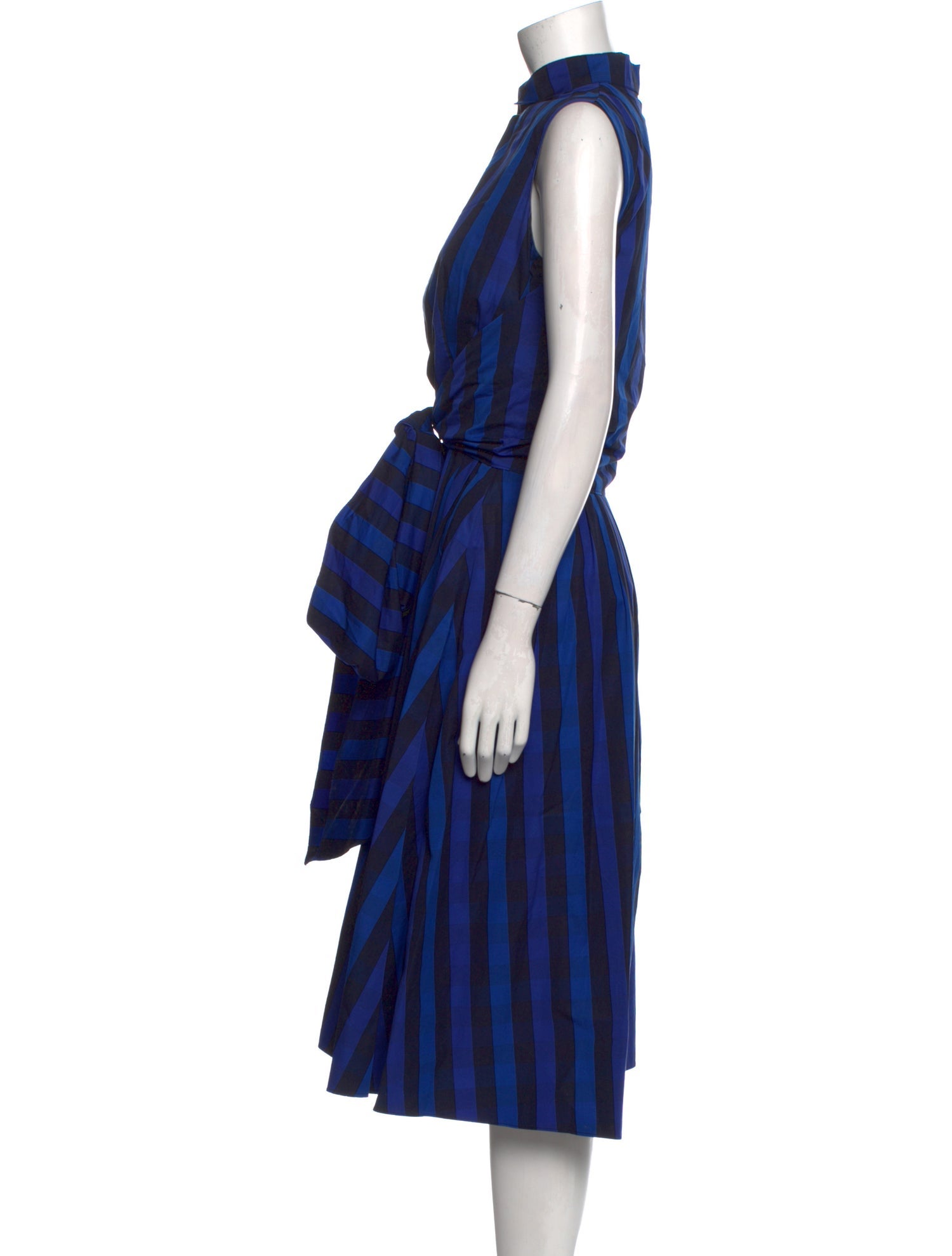 CH Carolina Herrera Striped Midi Length Dress