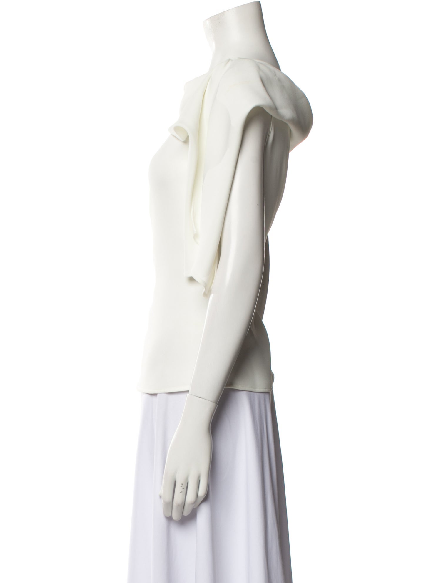 CH Carolina Herrera Bateau Neckline Three-Quarter Sleeve Top