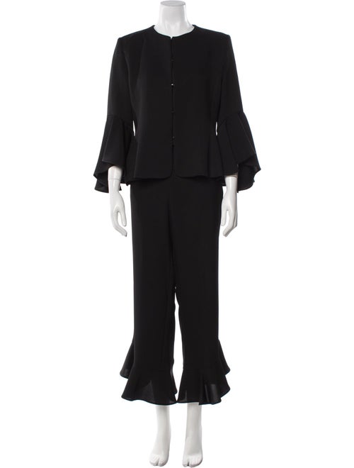 CH Carolina Herrera Ruffle Embellishment Pant Set