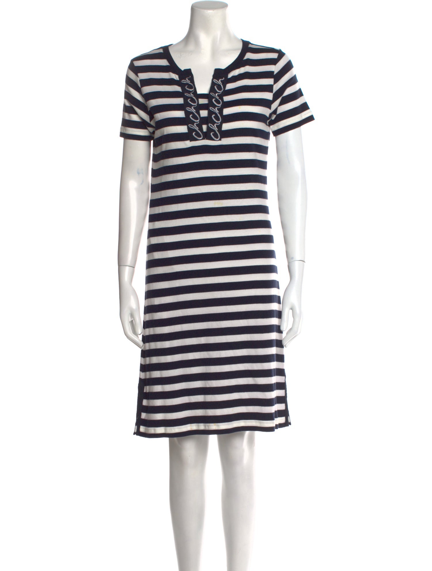 CH Carolina Herrera Striped Knee-Length Dress