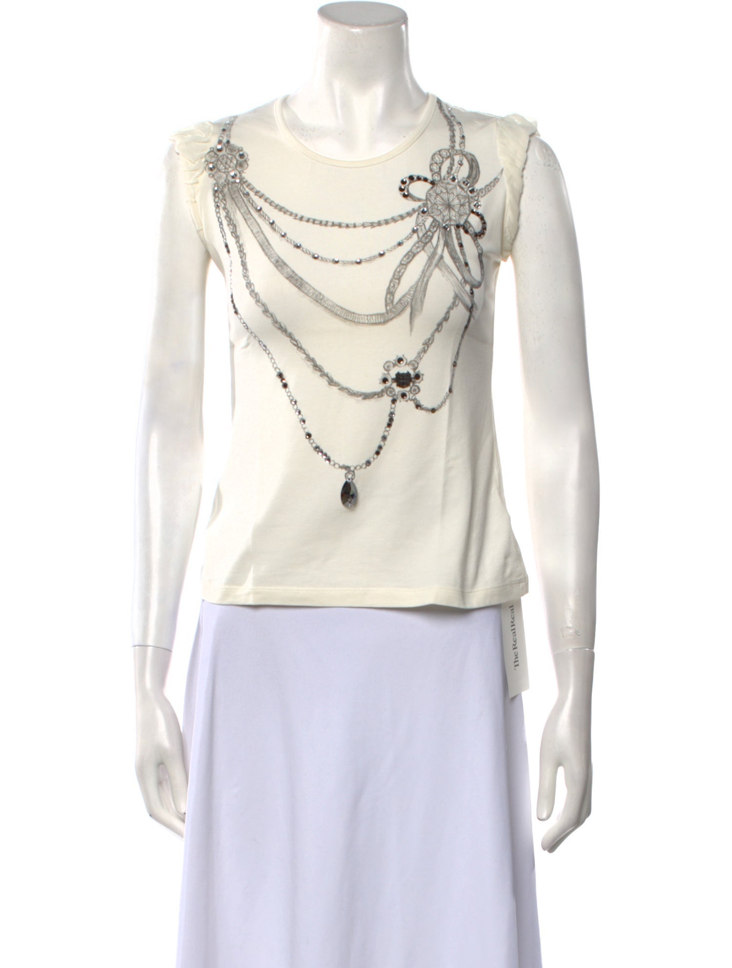 CH Carolina Herrera Crew Neck Sleeveless Top