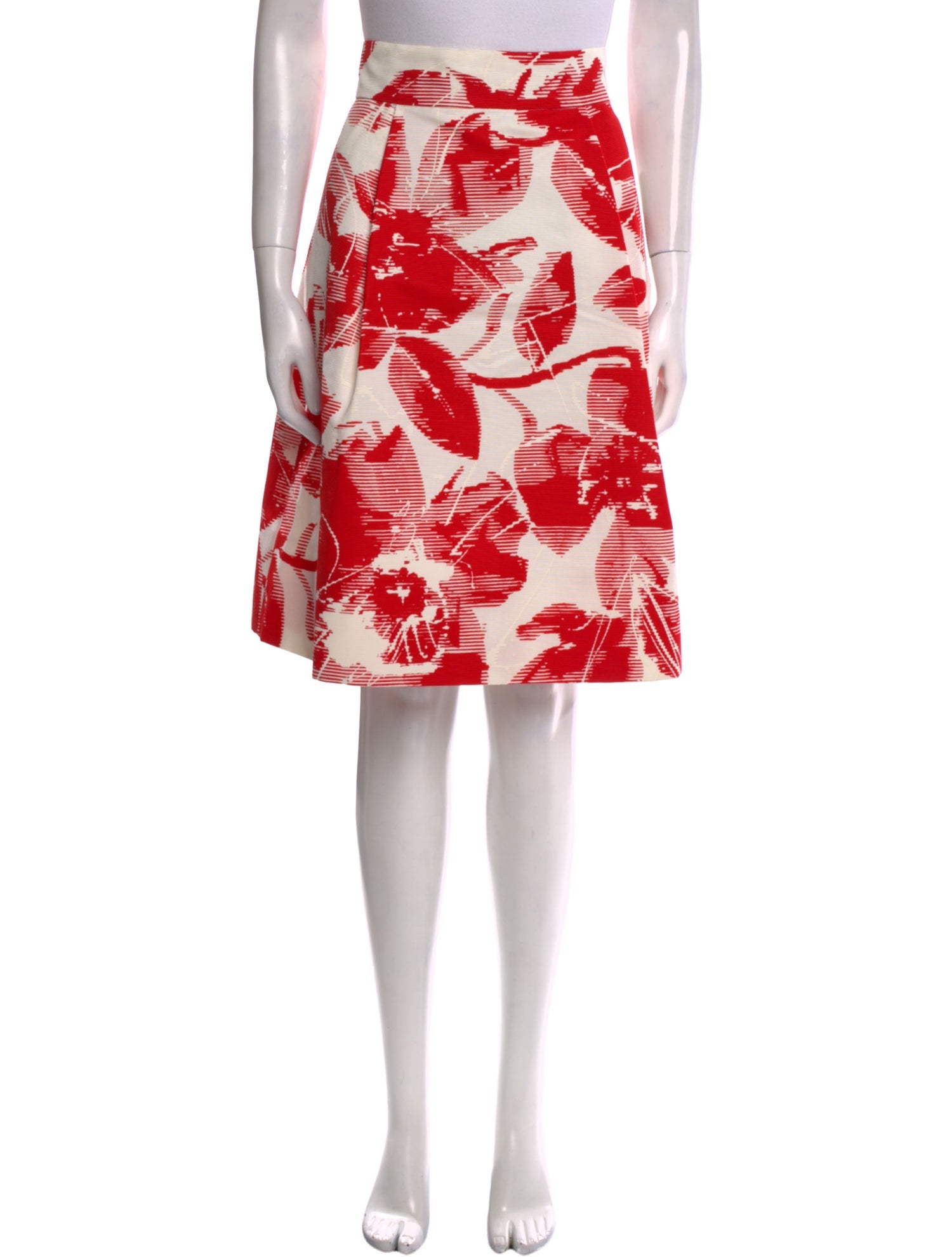 CH Carolina Herrera Printed Knee-Length Skirt