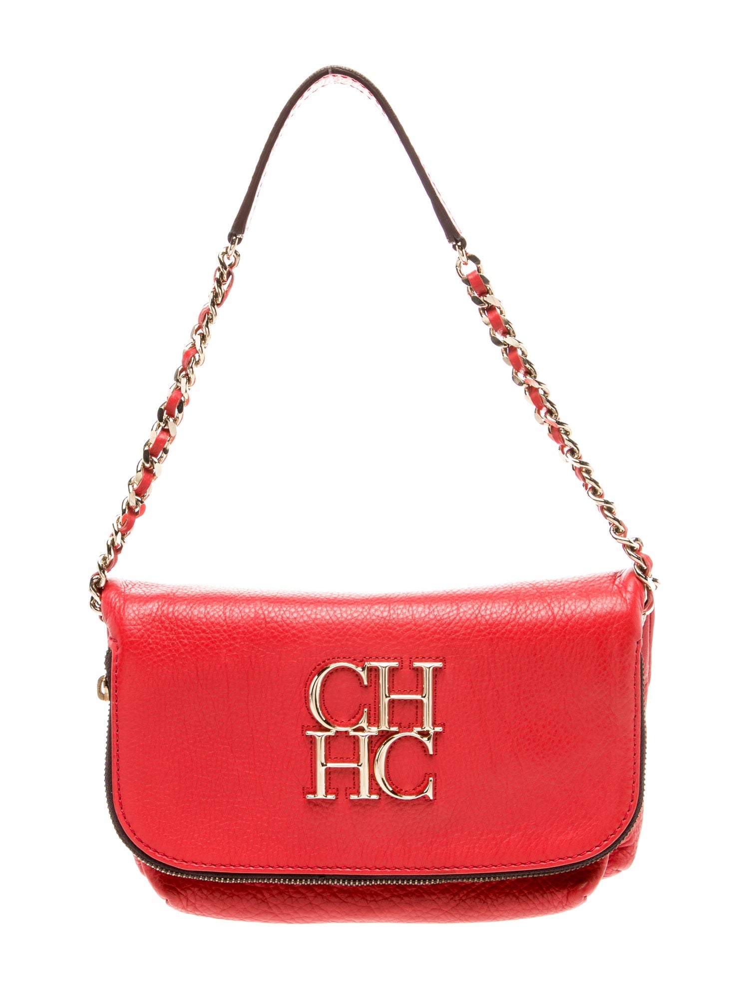 CH Carolina Herrera Leather Shoulder Bag