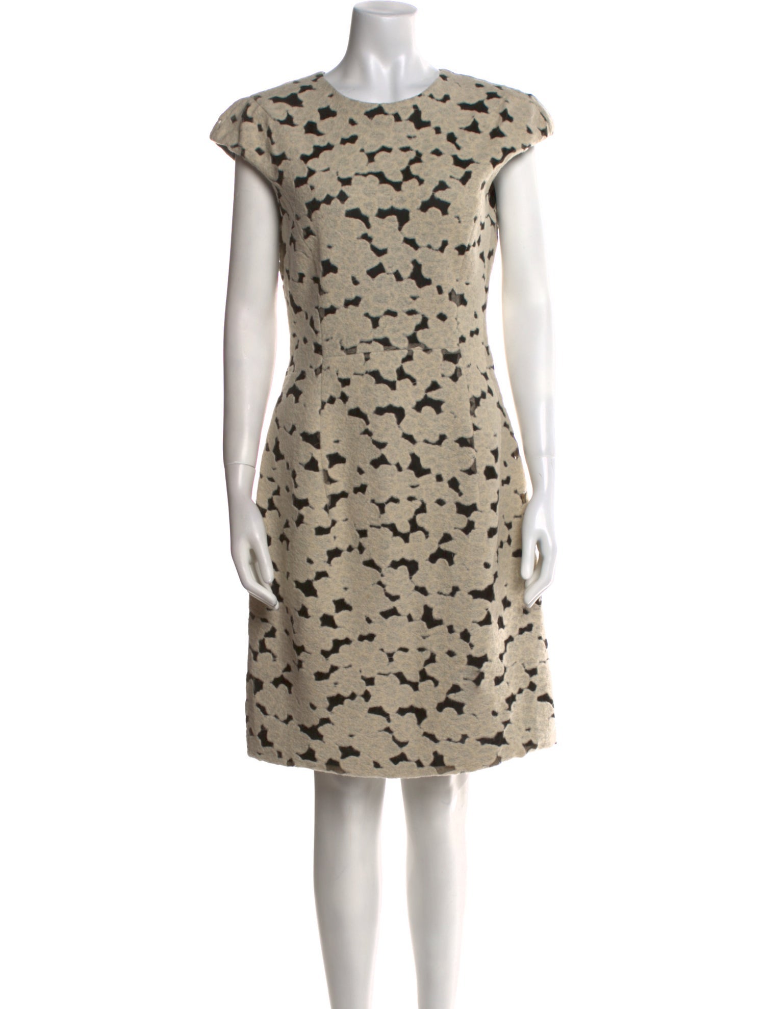 CH Carolina Herrera Wool Knee-Length Dress
