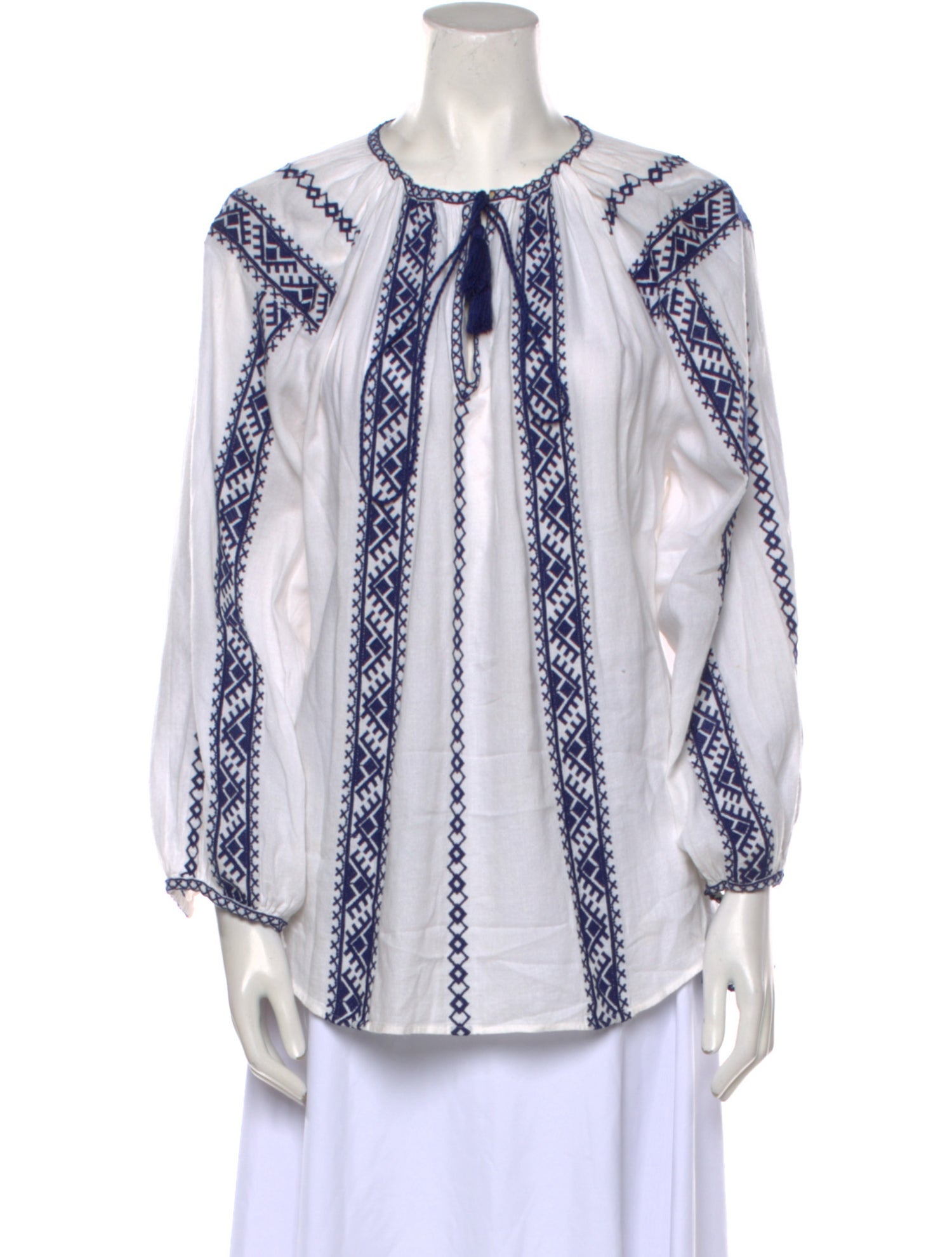 CH Carolina Herrera Printed Crew Neck Blouse