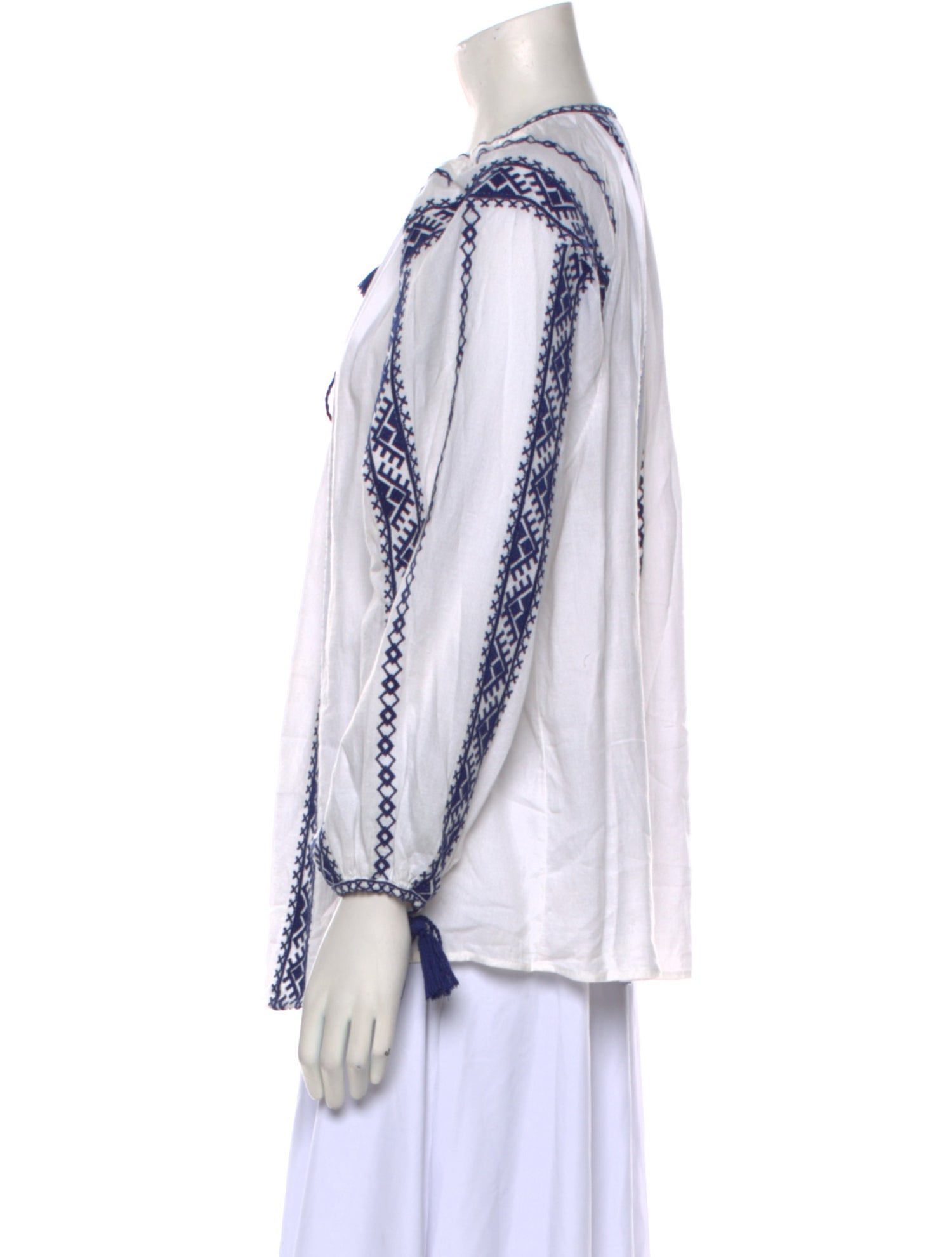 CH Carolina Herrera Printed Crew Neck Blouse