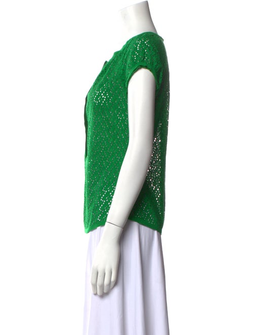 CH Carolina Herrera Scoop Neck Short Sleeve Top