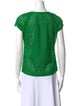 CH Carolina Herrera Scoop Neck Short Sleeve Top