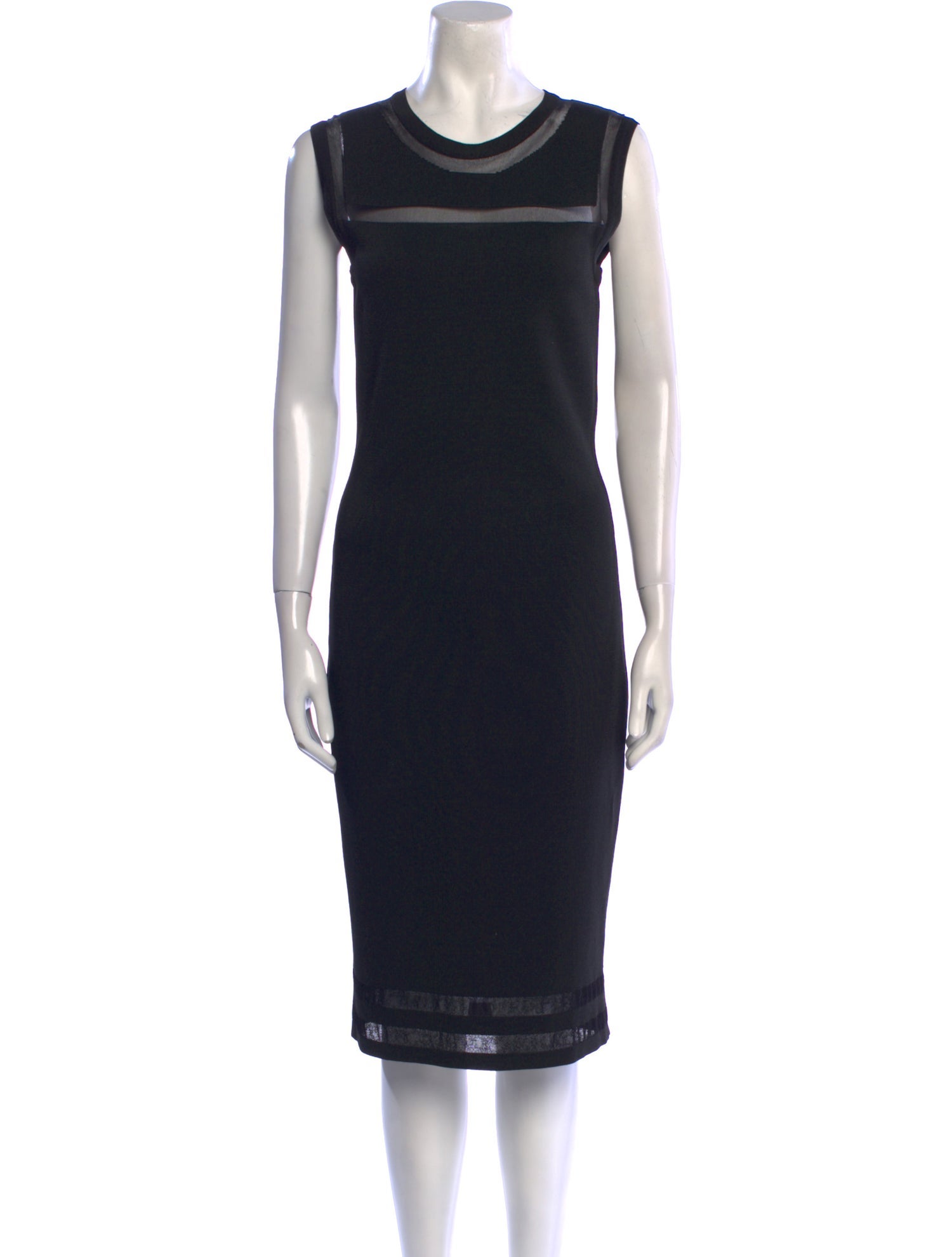 CH Carolina Herrera Crew Neck Midi Length Dress