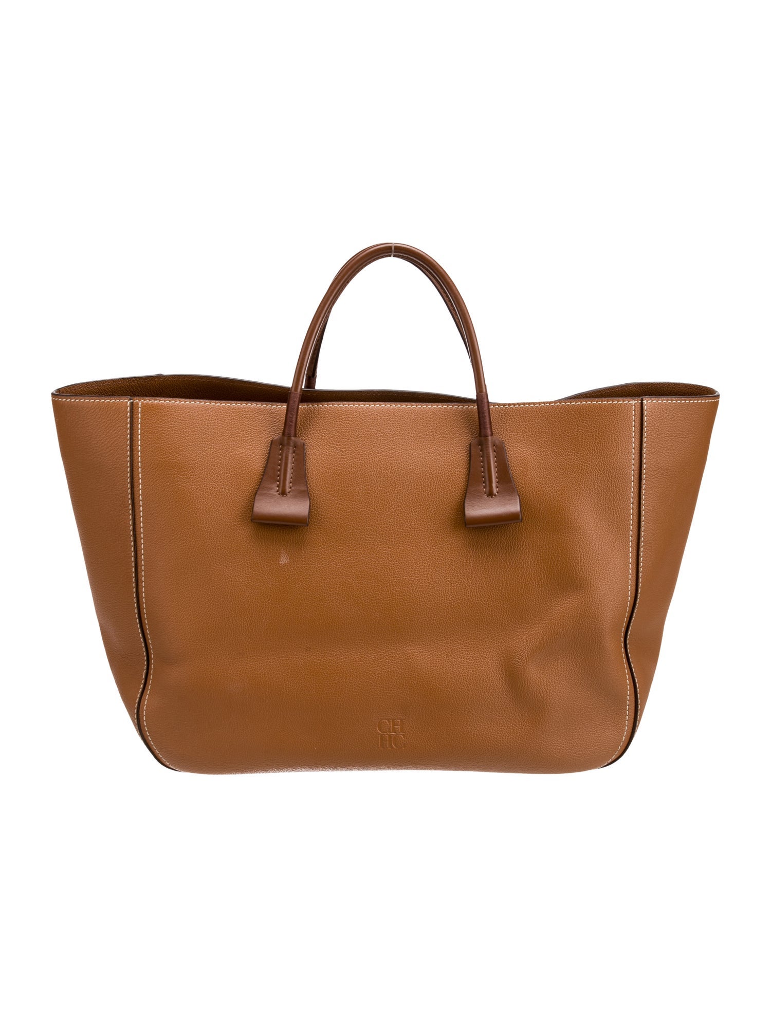 CH Carolina Herrera Leather Weekender Bag