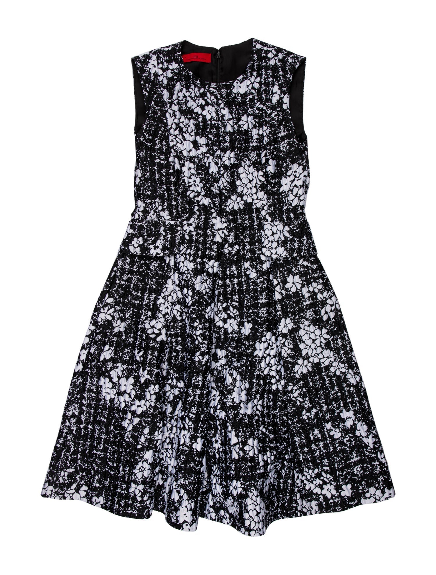 CH Carolina Herrera Strapless Knee-Length Dress