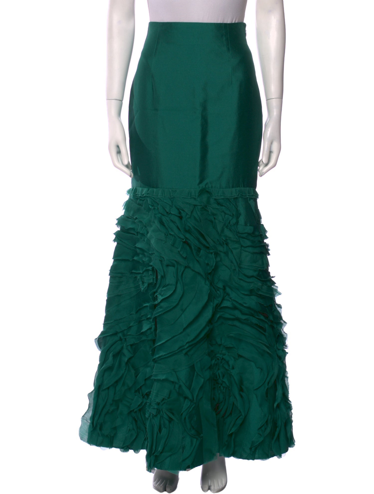 CH Carolina Herrera Silk Long Skirt