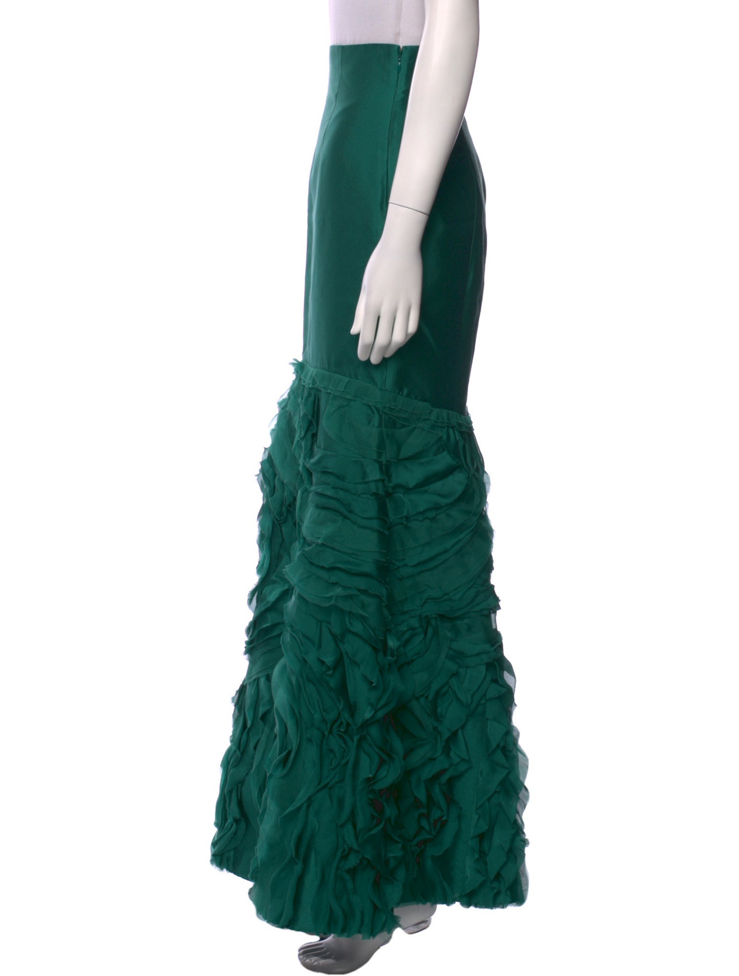 CH Carolina Herrera Silk Long Skirt