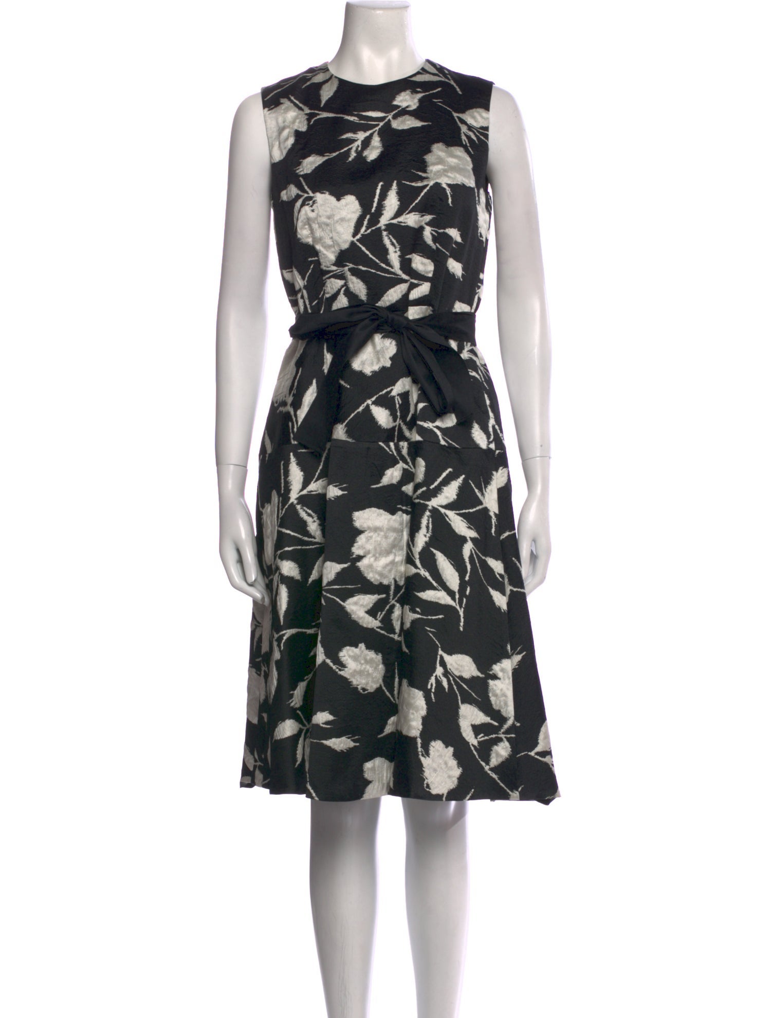 CH Carolina Herrera Floral Print Midi Length Dress