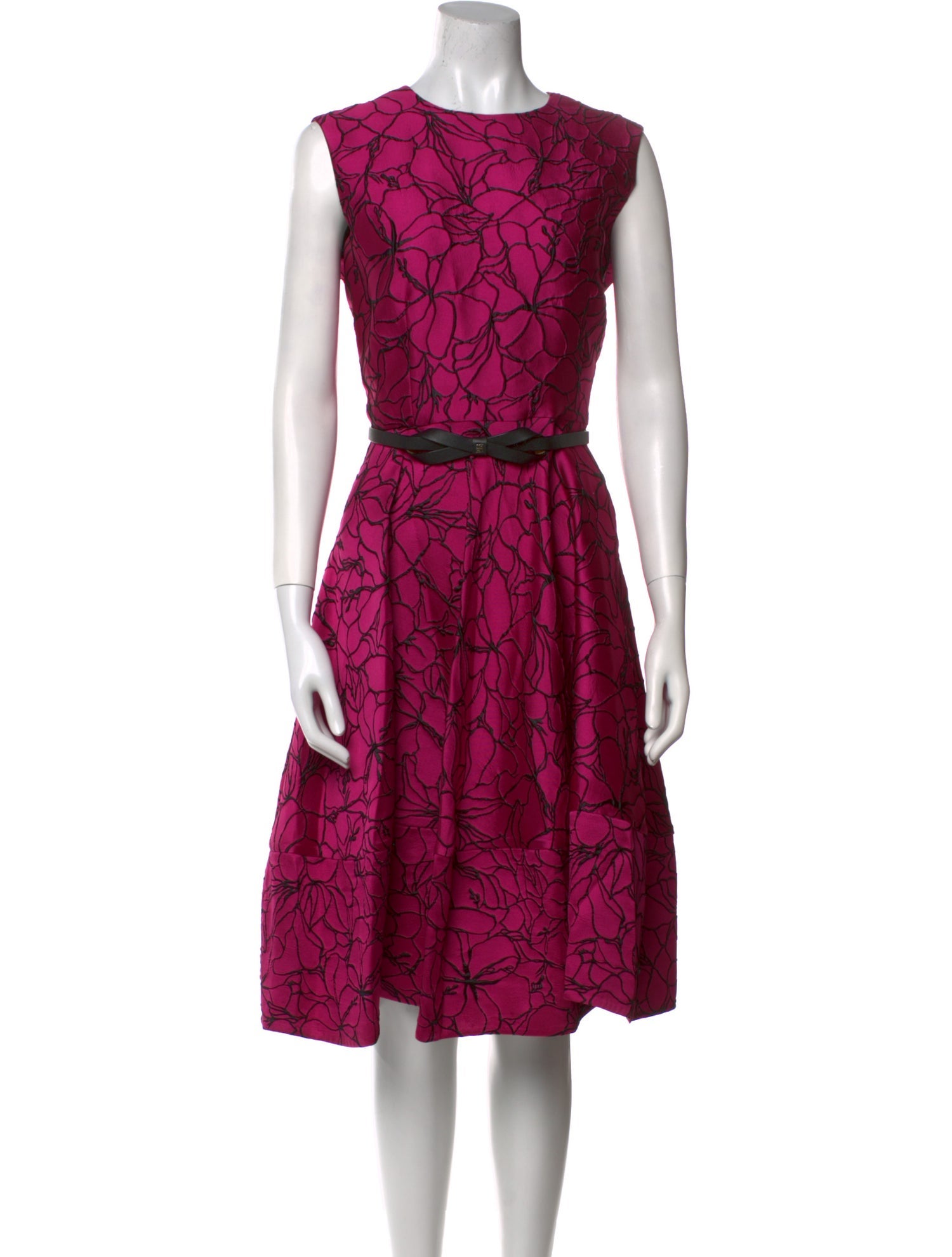 CH Carolina Herrera Printed Midi Length Dress