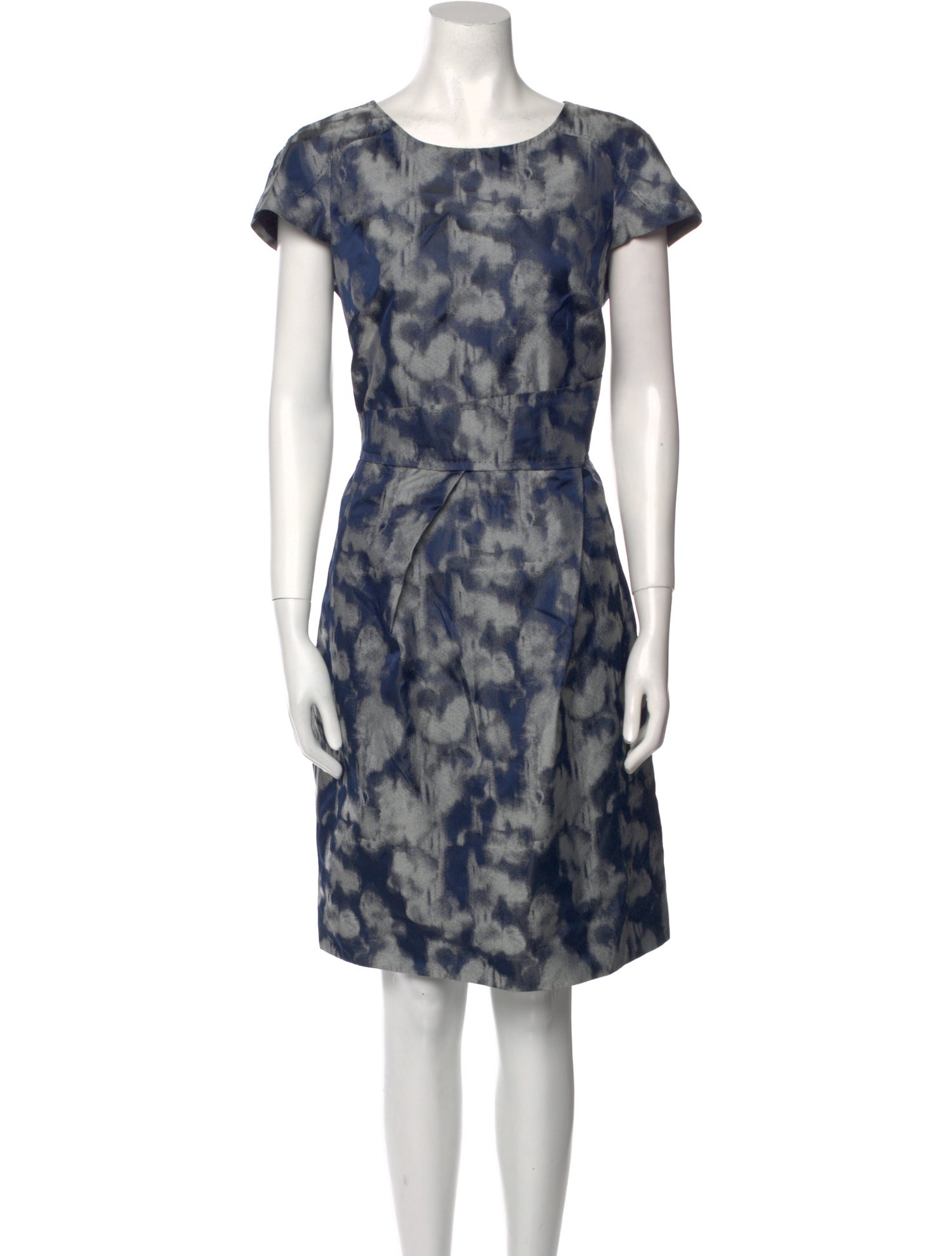 CH Carolina Herrera Tie-Dye Print Knee-Length Dress