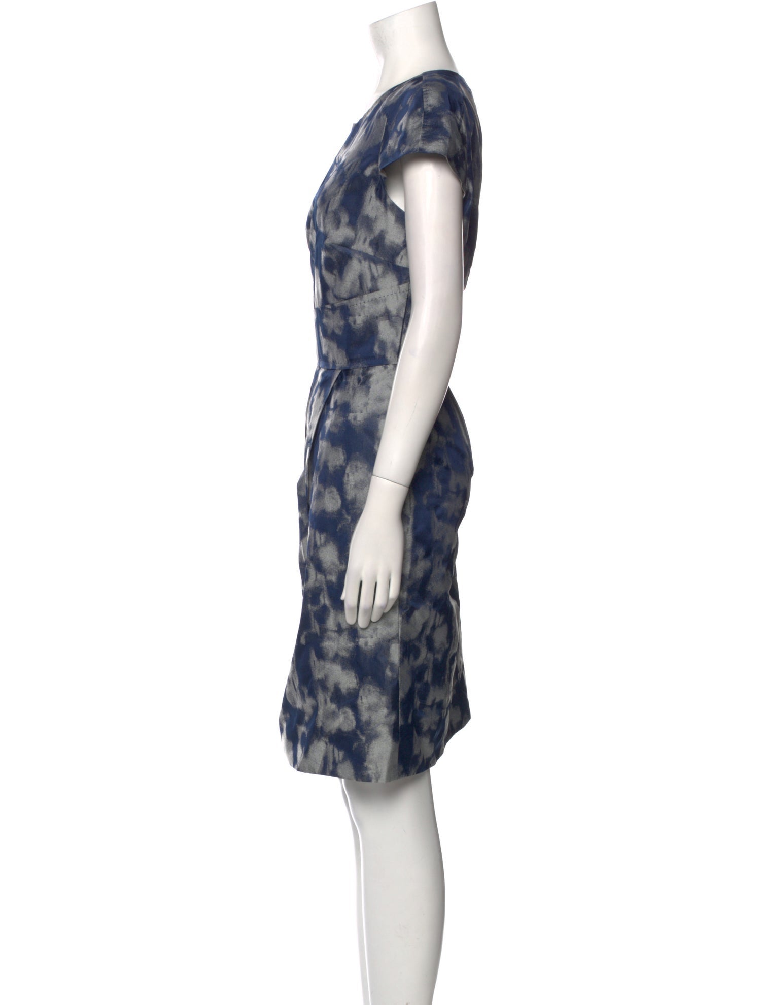 CH Carolina Herrera Tie-Dye Print Knee-Length Dress