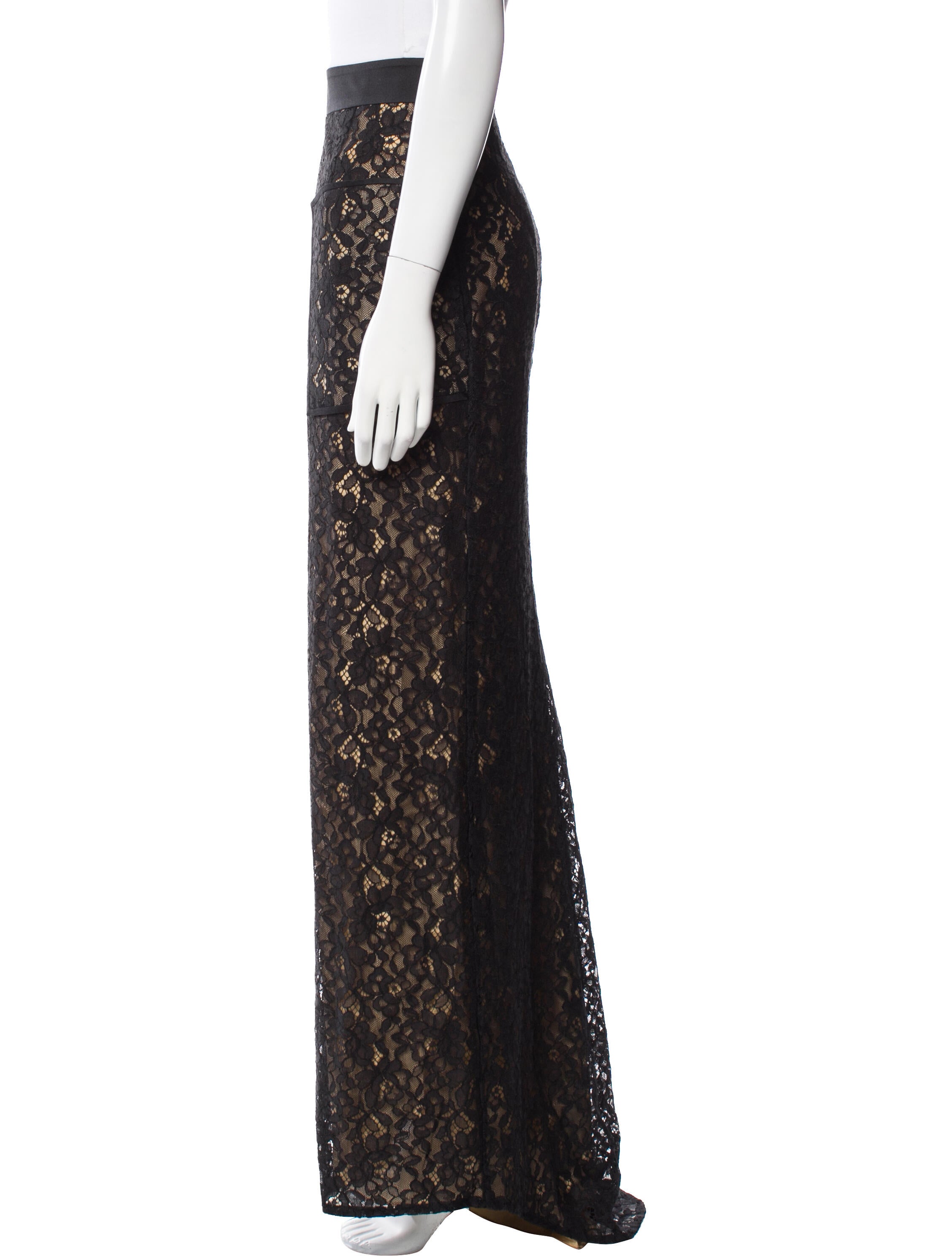 CH Carolina Herrera Lace Pattern Long Skirt