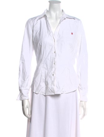 CH Carolina Herrera Long Sleeve Button-Up Top
