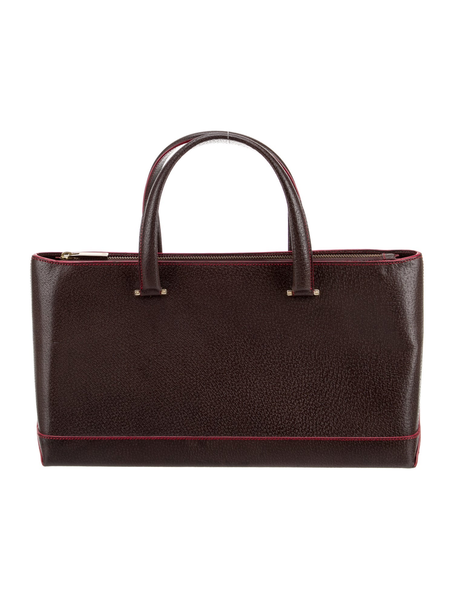 CH Carolina Herrera Leather Top Handle Bag