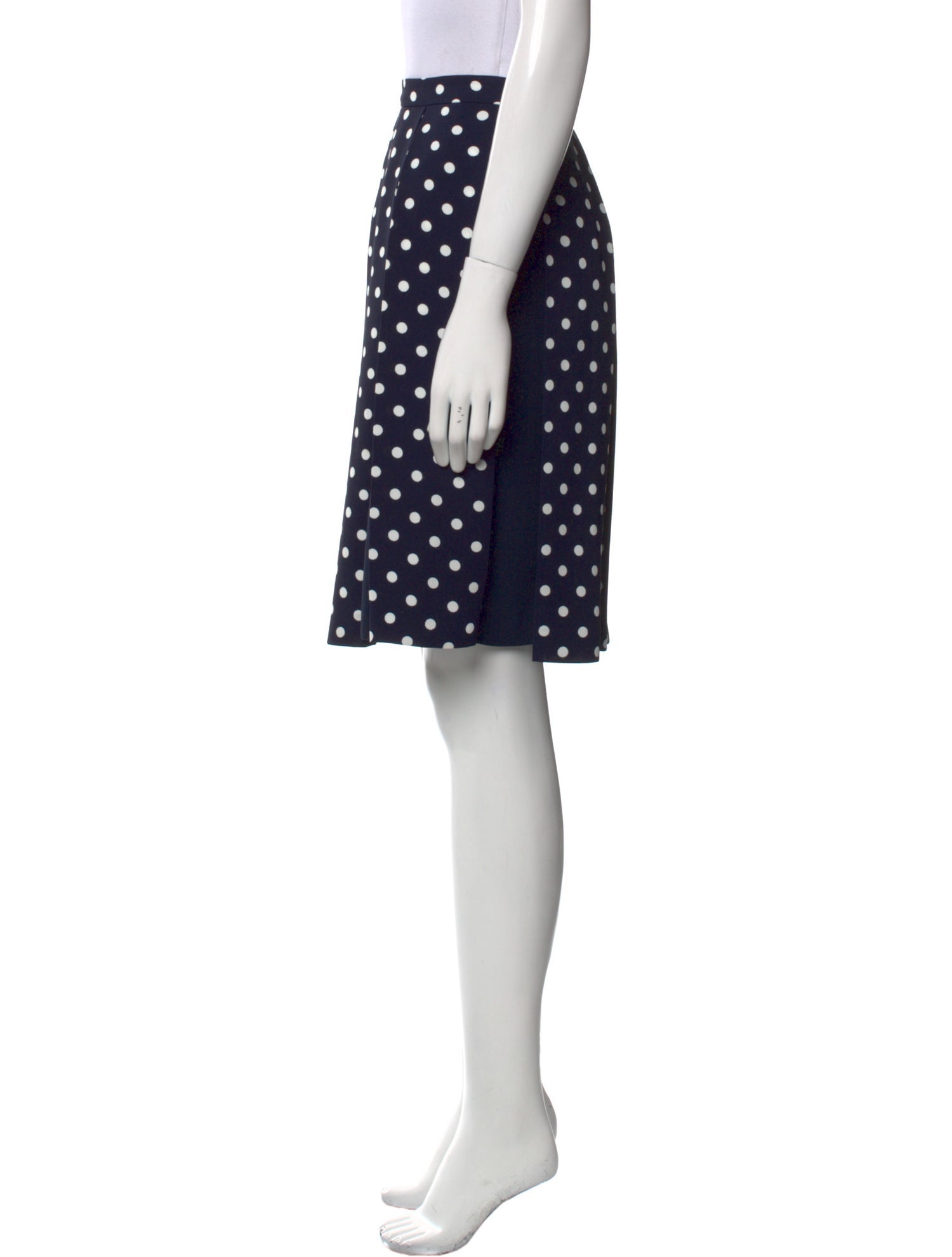 CH Carolina Herrera Polka Dot Print Knee-Length Skirt