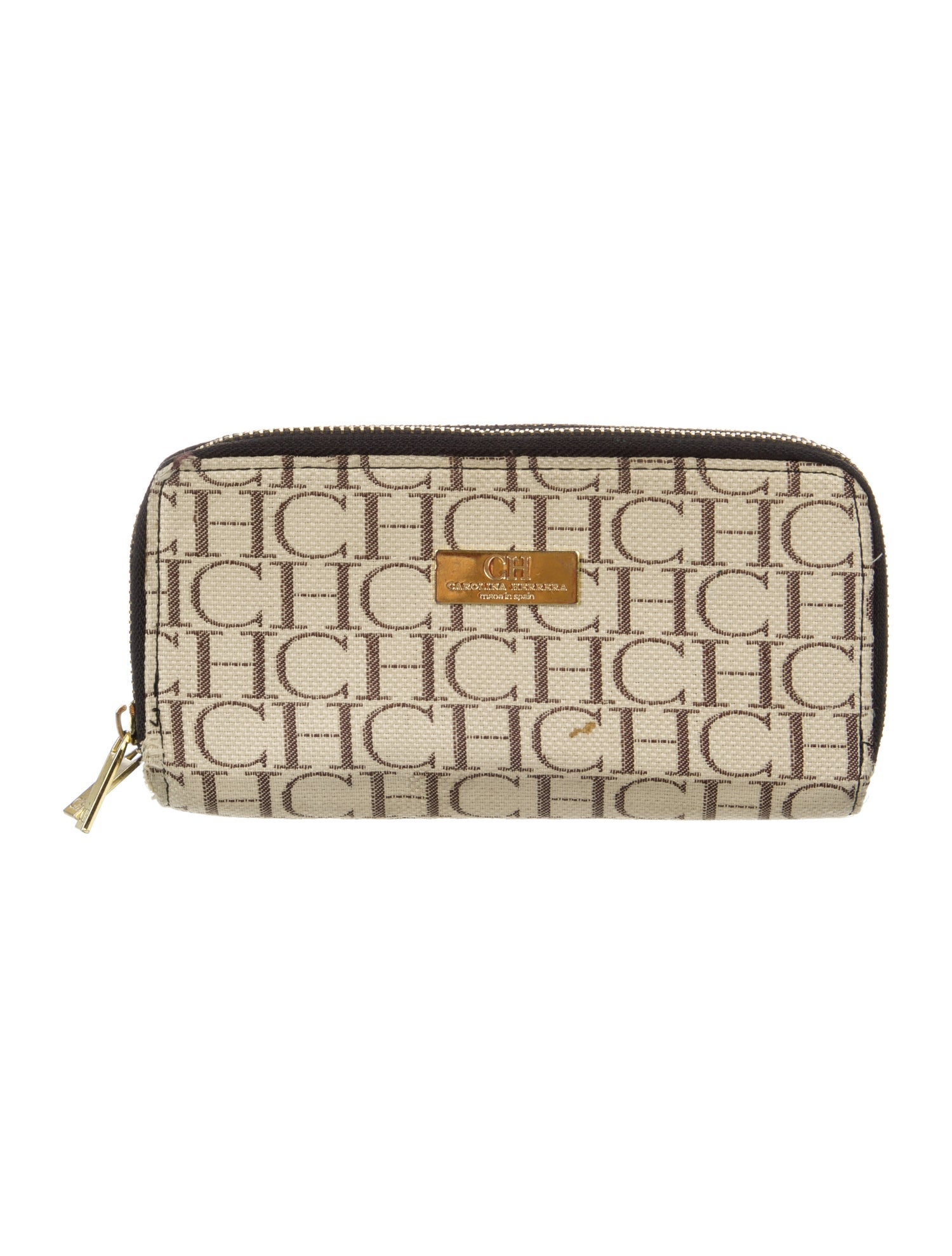 CH Carolina Herrera Canvas Printed Continental Wallet