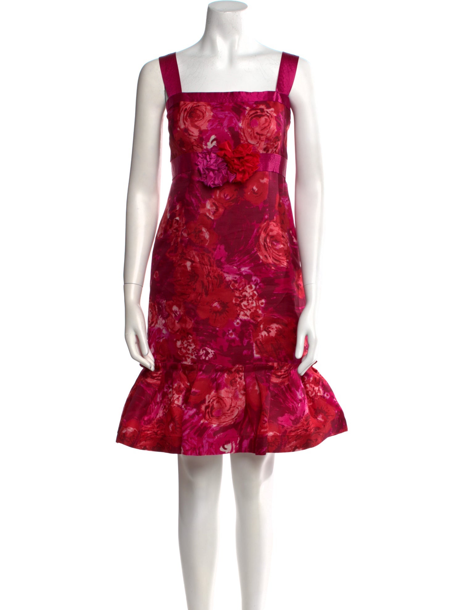 CH Carolina Herrera Silk Knee-Length Dress