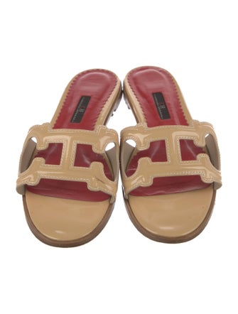 CH Carolina Herrera Leather Slides