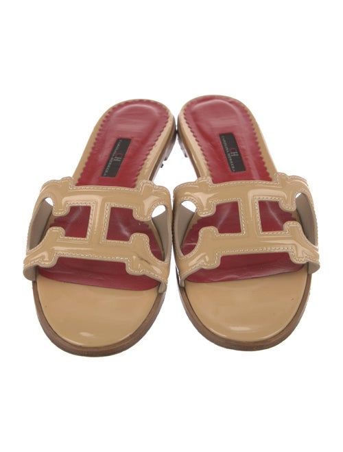 CH Carolina Herrera Leather Slides