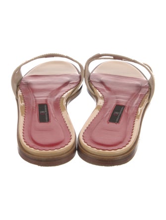CH Carolina Herrera Leather Slides