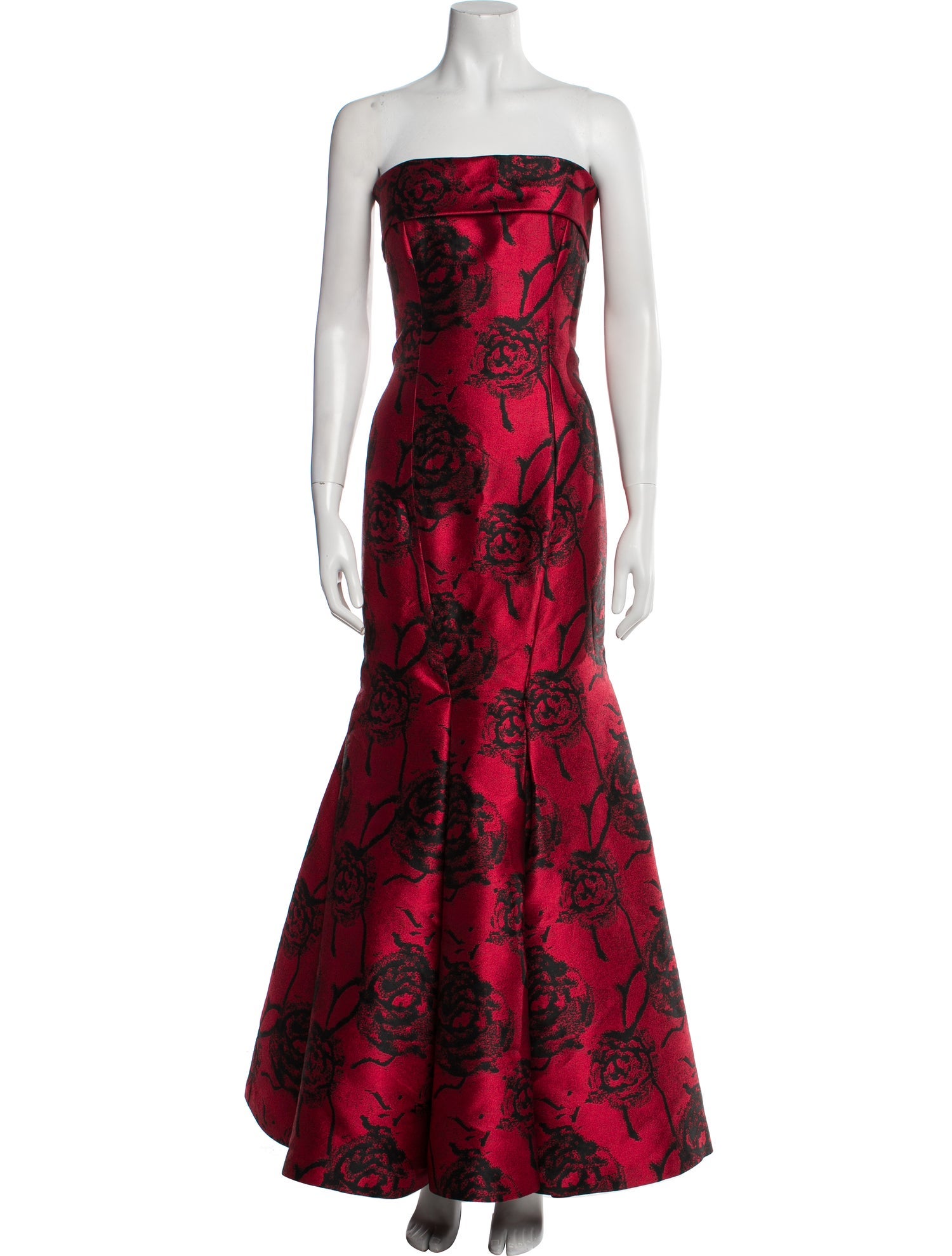 CH Carolina Herrera Floral Print Long Dress