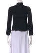 CH Carolina Herrera Turtleneck Three-Quarter Sleeve Crop Top
