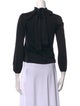 CH Carolina Herrera Turtleneck Three-Quarter Sleeve Crop Top