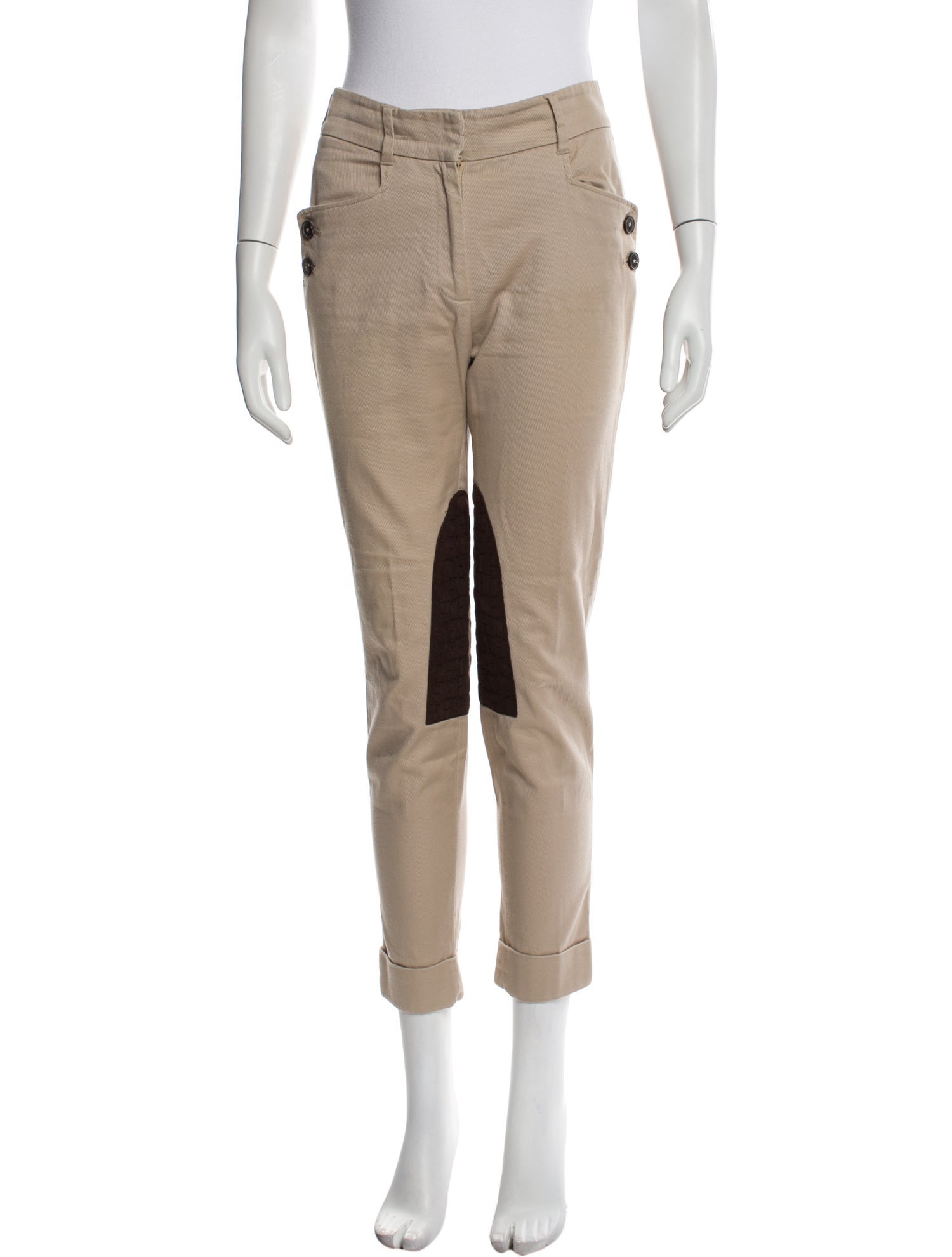 CH Carolina Herrera Colorblock Pattern Straight Leg Pants