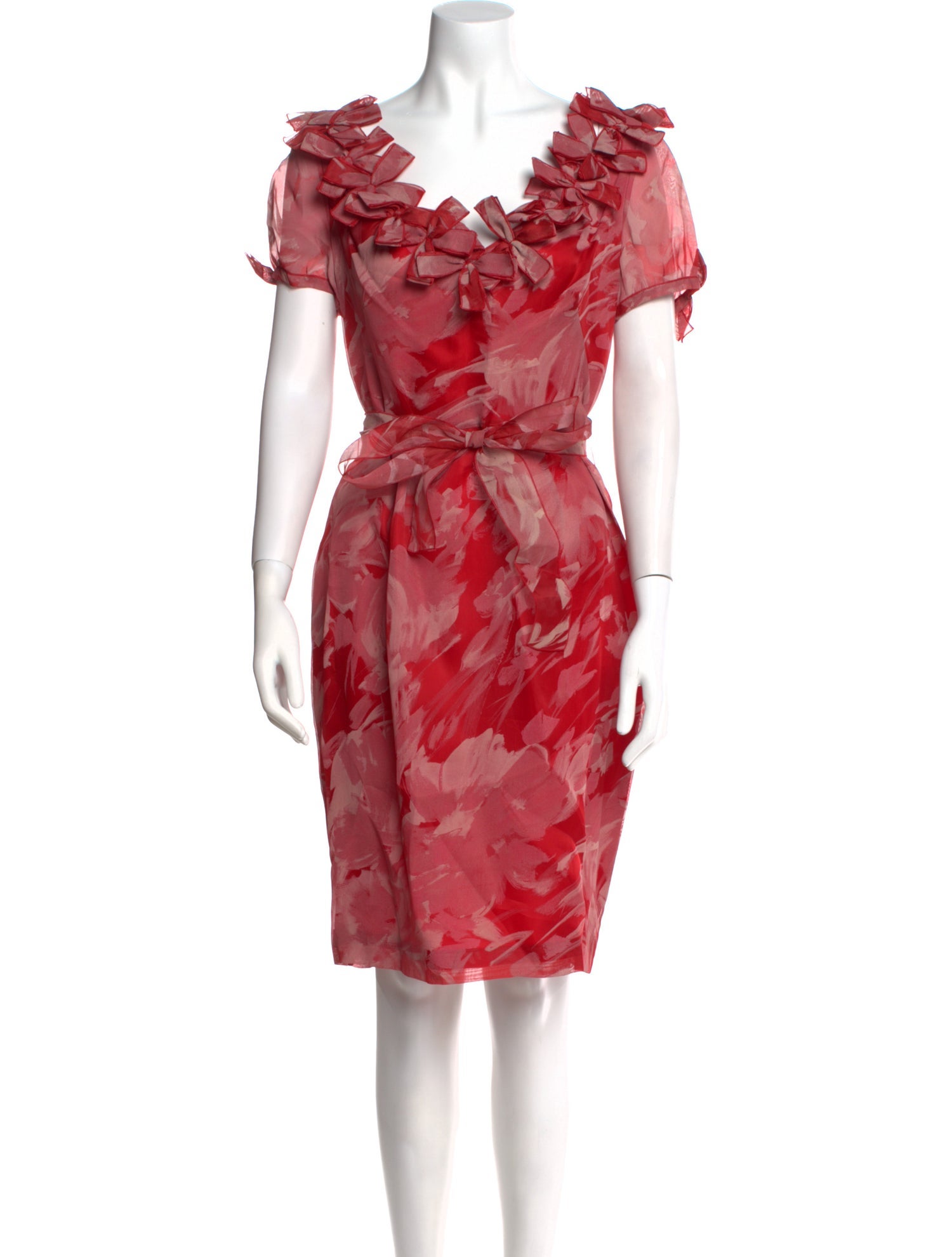 CH Carolina Herrera Silk Knee-Length Dress