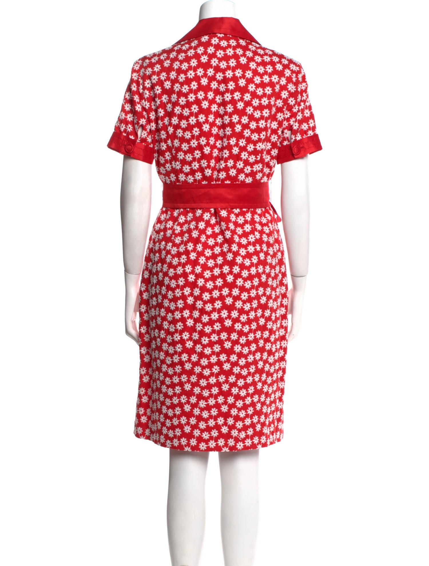 CH Carolina Herrera Linen Knee-Length Dress
