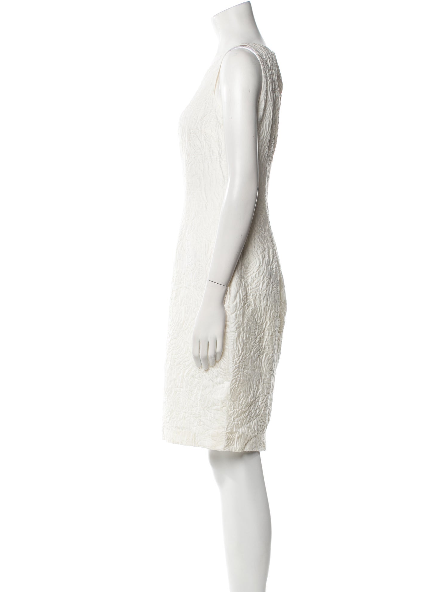 CH Carolina Herrera Bateau Neckline Knee-Length Dress