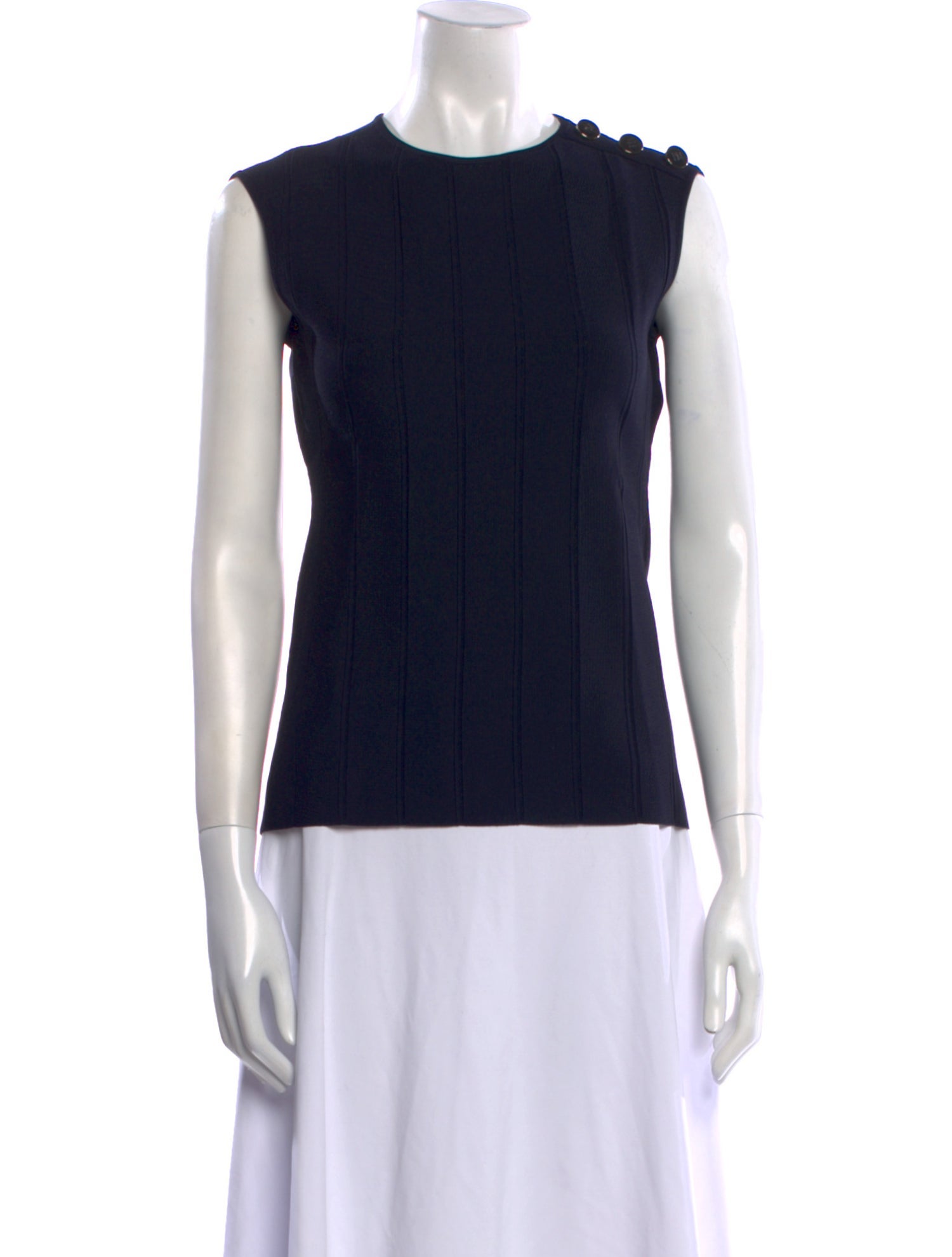 CH Carolina Herrera Crew Neck Sleeveless Top