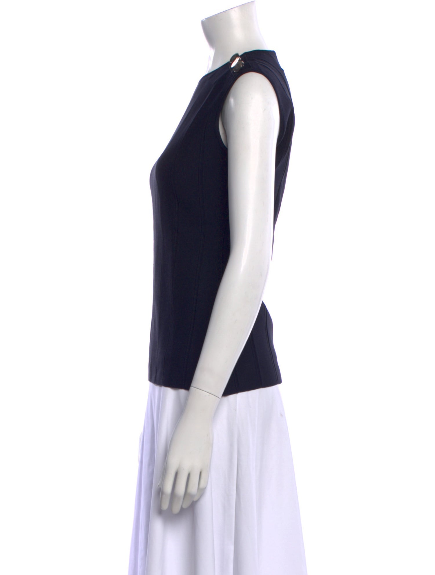 CH Carolina Herrera Crew Neck Sleeveless Top