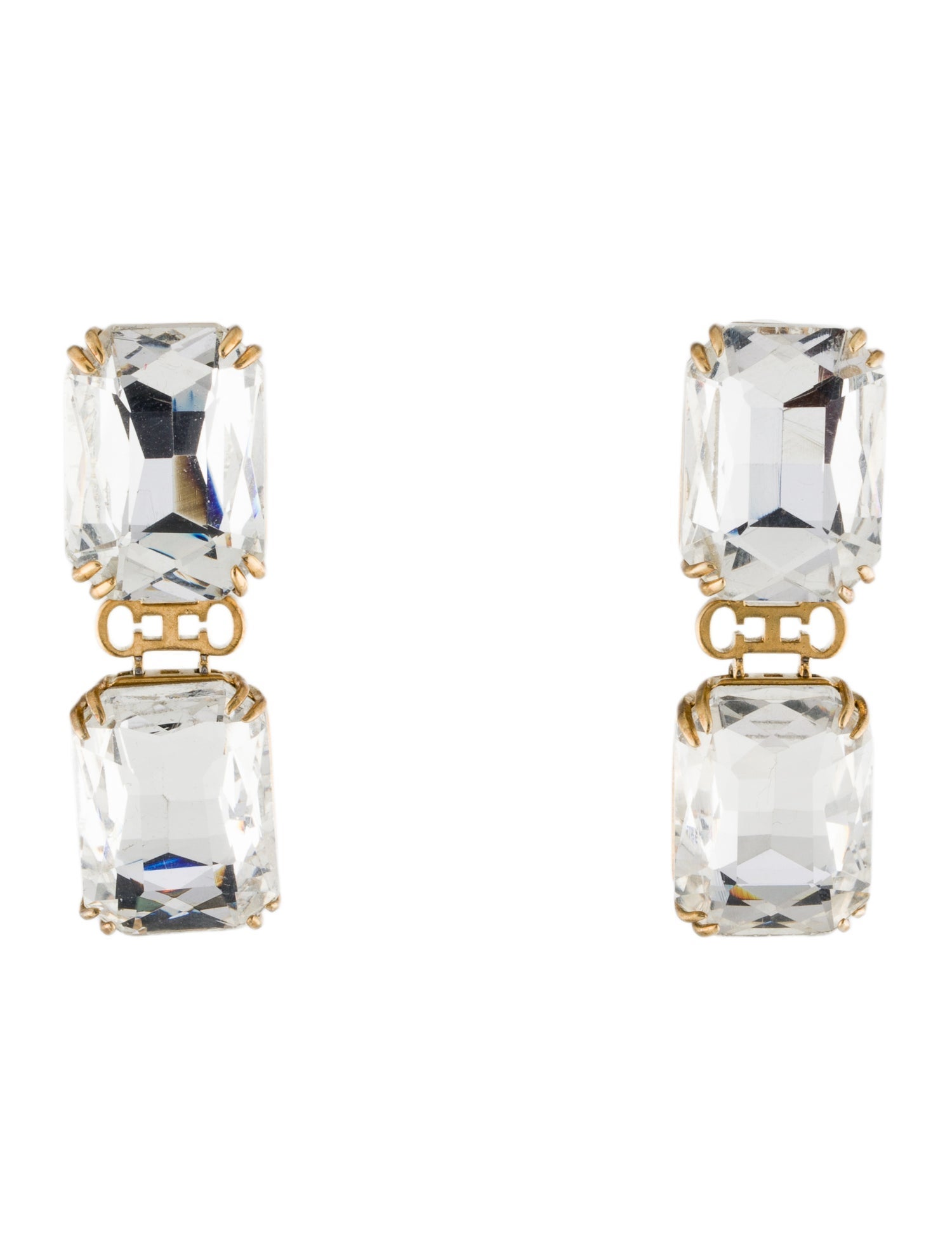 CH Carolina Herrera Crystal Drop Earrings
