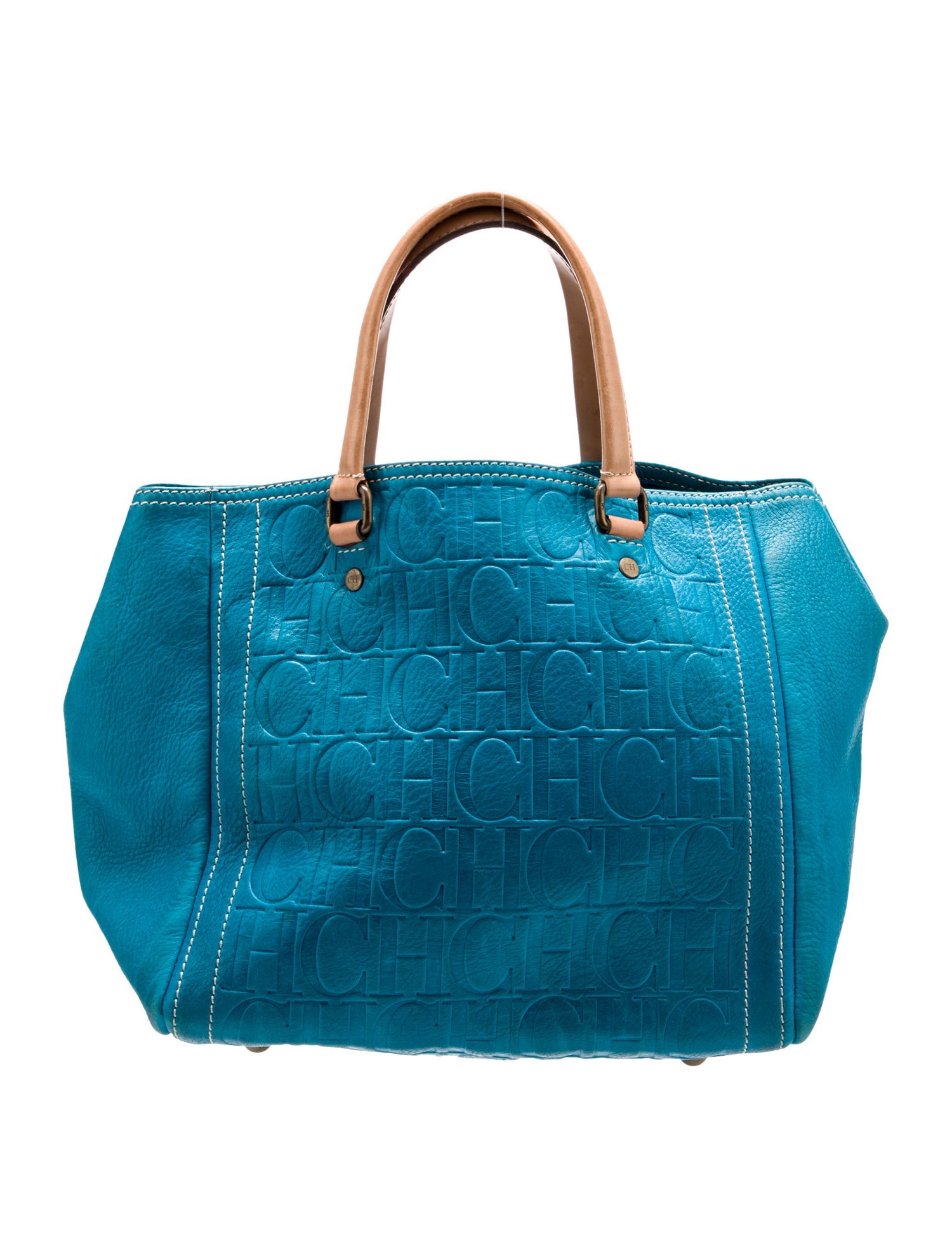 CH Carolina Herrera Leather Tote
