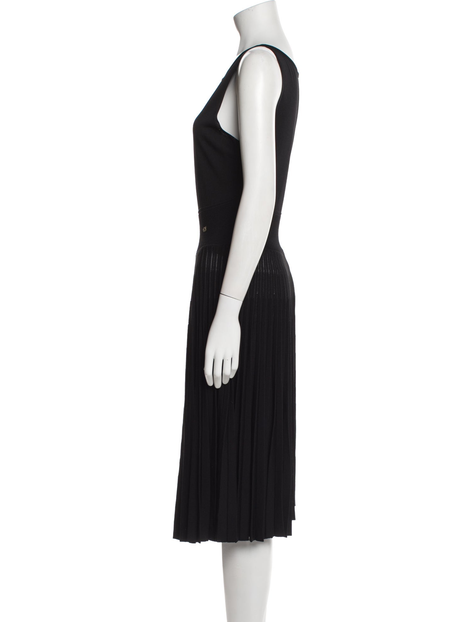 CH Carolina Herrera Bateau Neckline Midi Length Dress