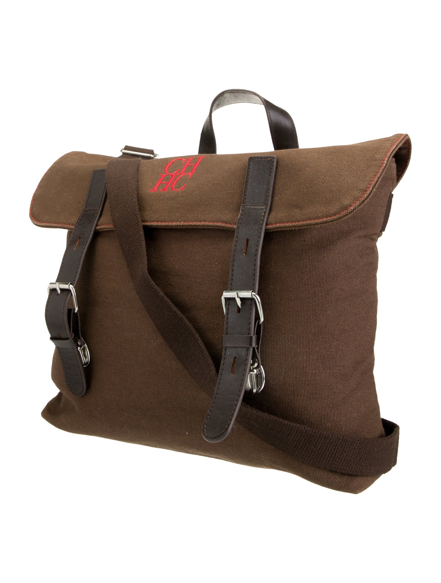 CH Carolina Herrera Canvas Messenger Bag