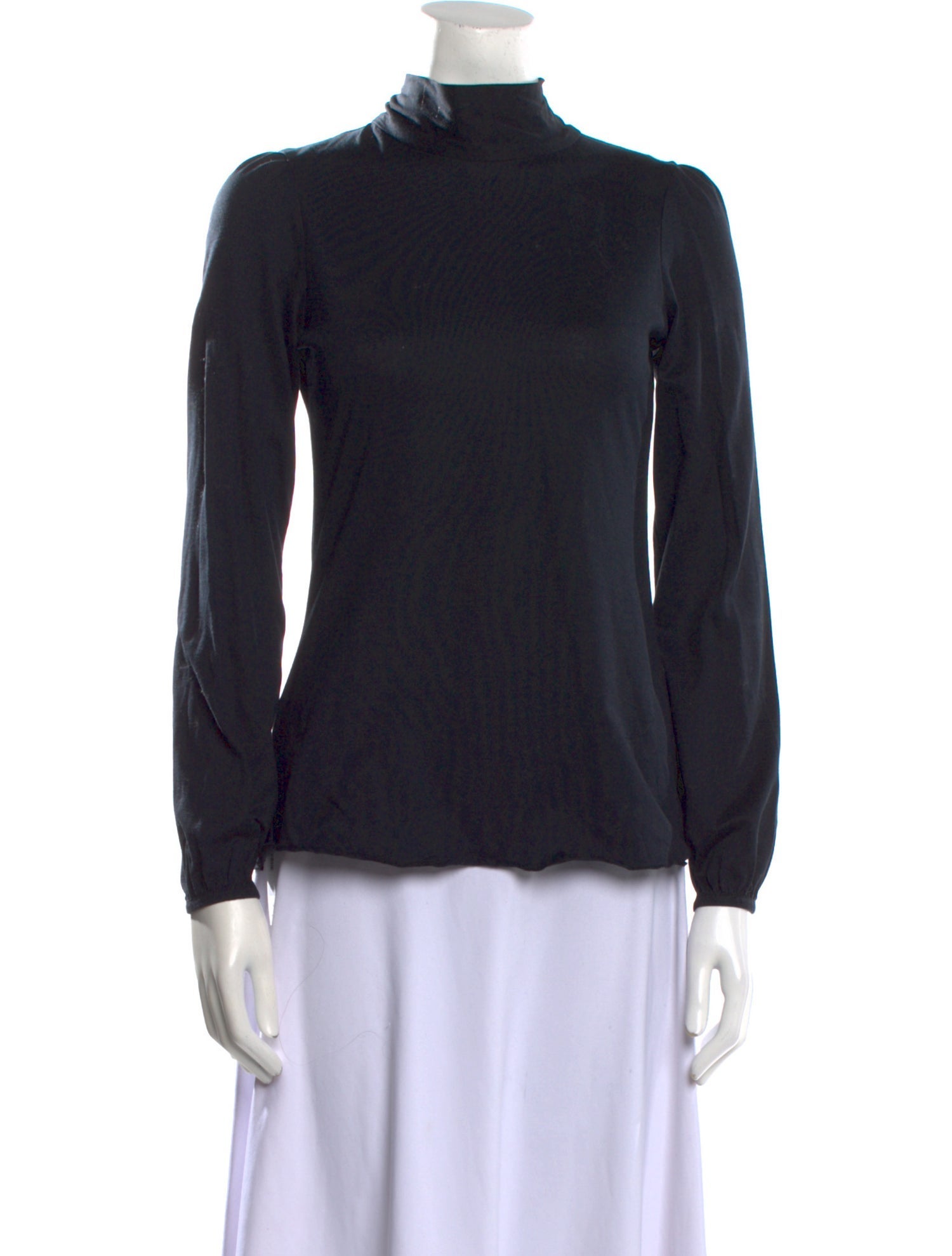 CH Carolina Herrera Mock Neck Long Sleeve Blouse