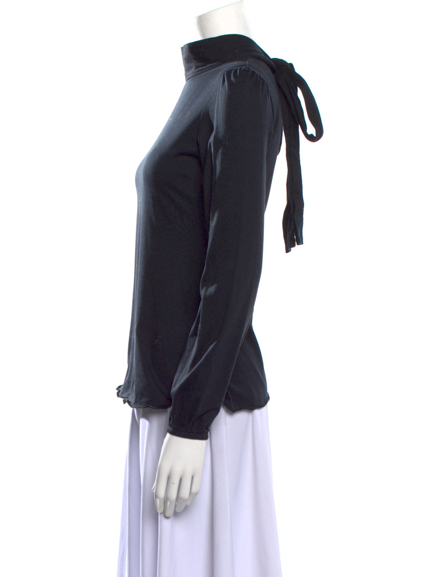 CH Carolina Herrera Mock Neck Long Sleeve Blouse