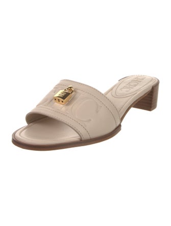 CH Carolina Herrera Leather Slides