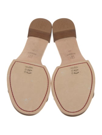 CH Carolina Herrera Leather Slides
