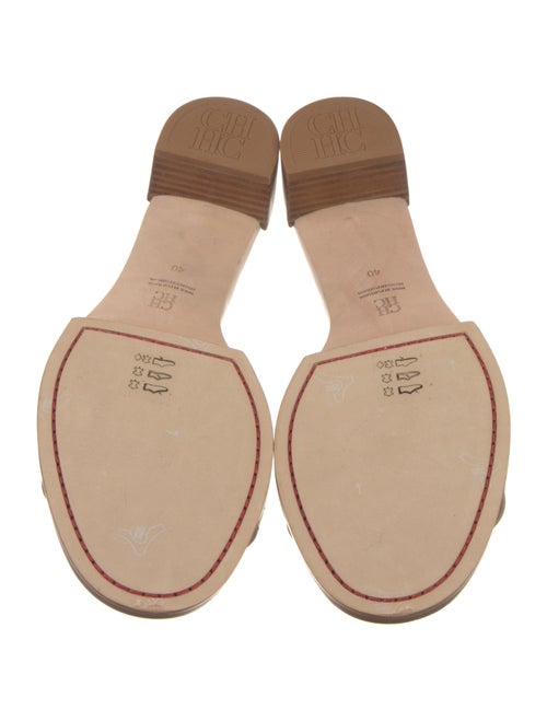 CH Carolina Herrera Leather Slides