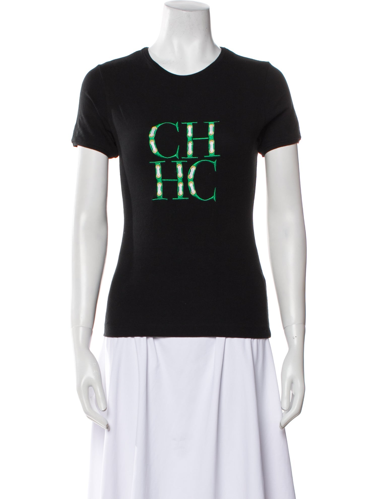 CH Carolina Herrera Graphic Print Crew Neck T-Shirt