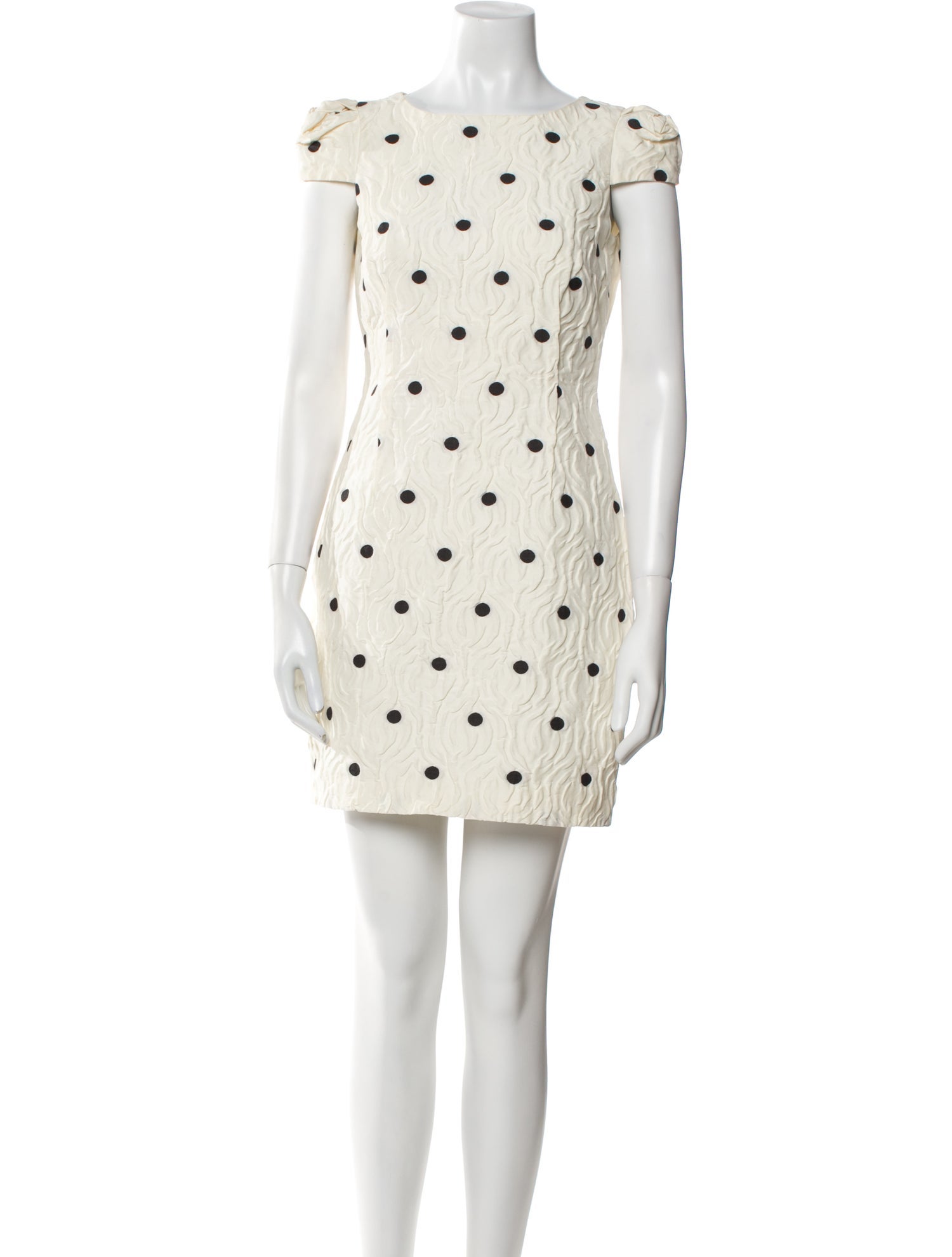 CH Carolina Herrera Polka Dot Print Mini Dress